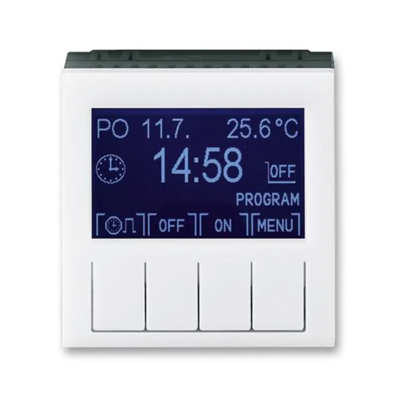 Novinka ABB 3292H-A20301 62, LEVIT Hodiny spínací programovatelné; bílá/kouřová černá