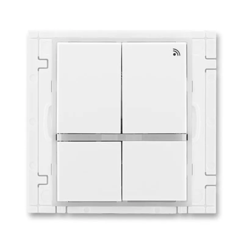 Rychlé Dodání ABB 3299E-A11908 01, ELEMENT Vysílač RF čtyřtlačítkový,nást. 868 MHz; bílá/ledová bílá