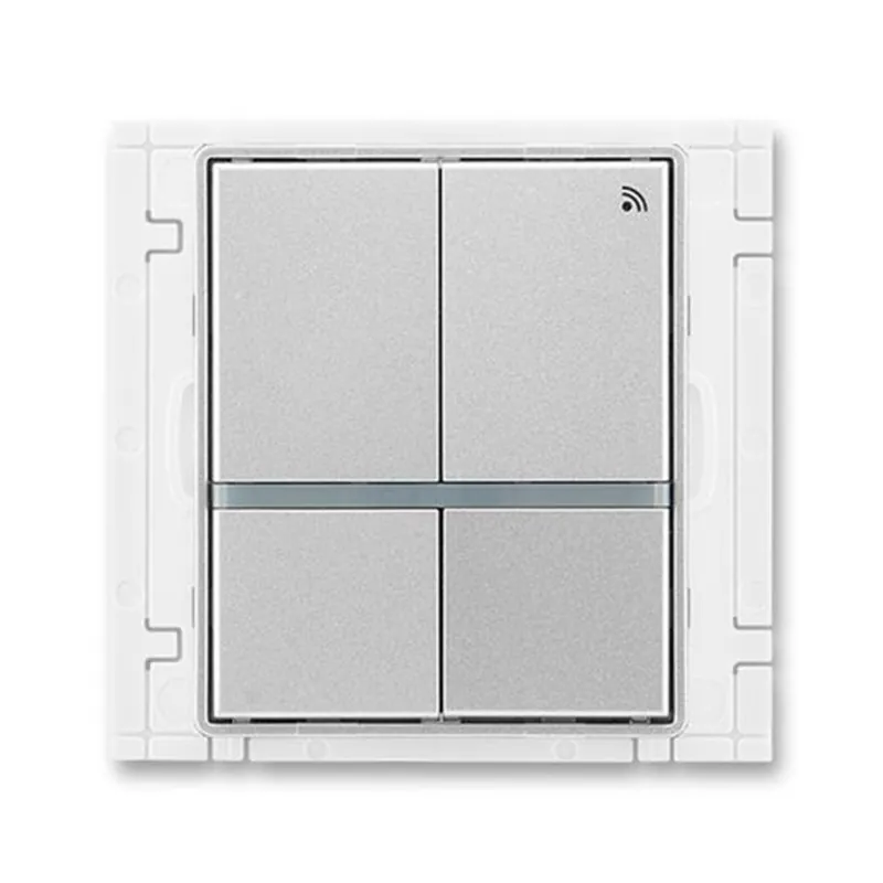 Zlevněný ABB 3299E-A11908 08, TIME Vysílač RF čtyřtlačítkový,nást. 868 MHz; titanová