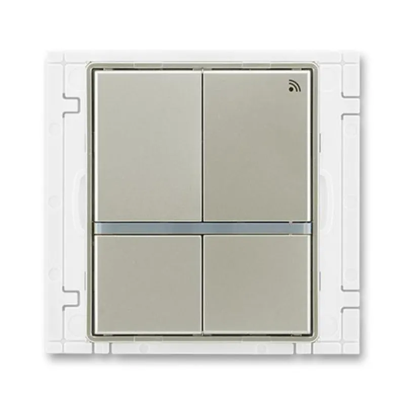 Omezená Nabídka ABB 3299E-A11908 32, TIME Vysílač RF čtyřtlačítkový,nást. 868 MHz; starostříbrná