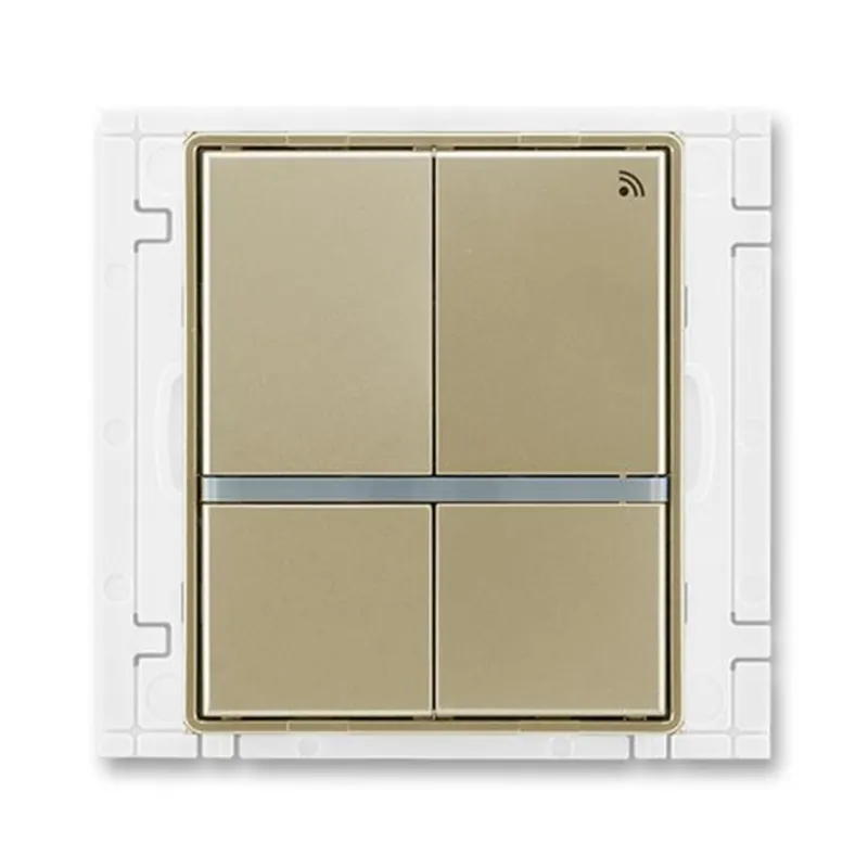 ABB 3299E-A11908 33, TIME Vysílač RF čtyřtlačítkový,nást. 868 MHz; šampaňská Sezónní Sleva