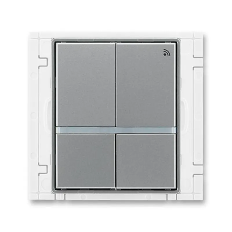 ABB 3299E-A11908 36, TIME Vysílač RF čtyřtlačítkový,nást. 868 MHz; ocelová Garance Vrácení Peněz