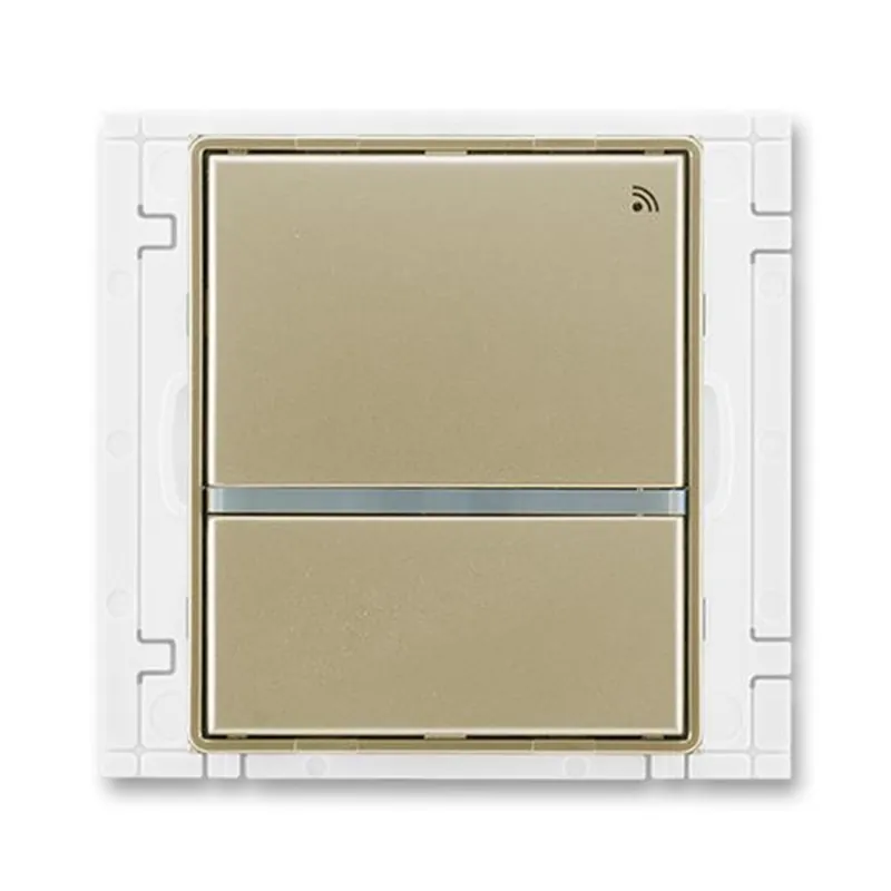 ABB 3299E-A21908 33, TIME Vysílač RF dvojtlačítkový,nást. 868 MHz; šampaňská Sezónní Sleva