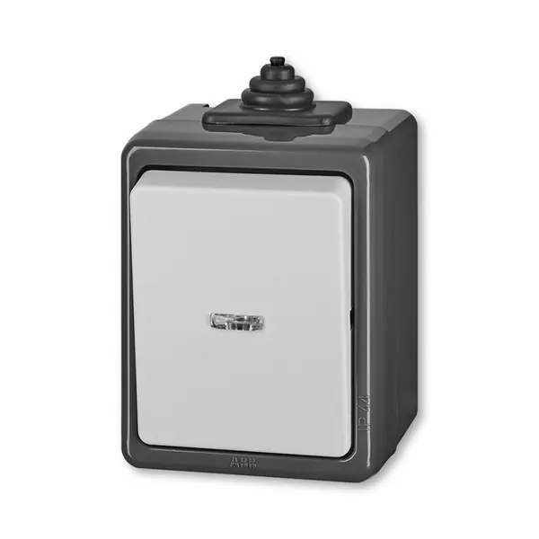 Dokud Zásoby Vydrží ABB 3553-07921 S PRAKTIK Přepínač křížový, s čirým průzorem, řazení č.7, IP44 ,šedá