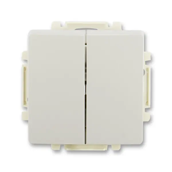 ABB 3557G-A87340 S1, SWING Ovládač zapínací dvojitý, řazení č.1/0+1/0; světle šedá Moderní