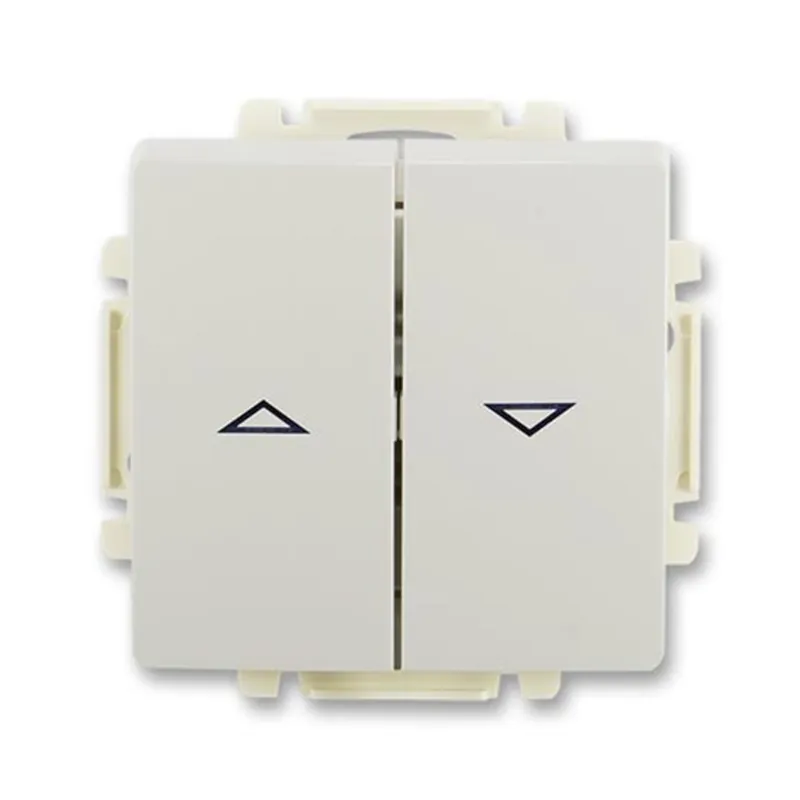 Oblíbený ABB 3557G-A88340 S1, SWING Ovládač žaluziový jednopólový (1/0+1/0 s bl.); světle šedá