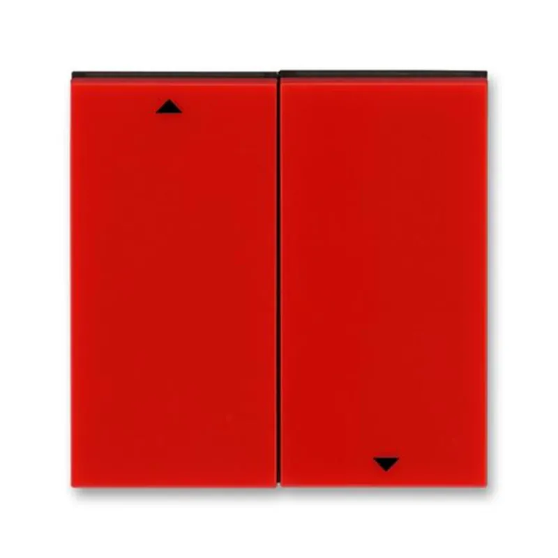 Originální ABB 3559H-A00662 65, LEVIT Kryt spínače žal., dělený, s pot.; červená/kouř. černá