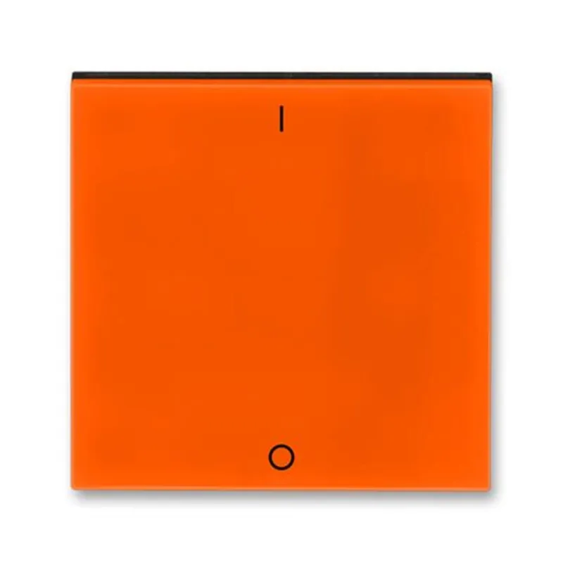 Ruční Výroba ABB 3559H-A00933 66, LEVIT Kryt jednoduchý s pot. a čirým pr.; oranžová/kouř. černá