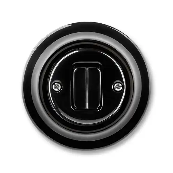 ABB 3559K-C87345 N, DECENTO Ovládač zapínací dvojitý; černá-porcelán Expresní Doručení