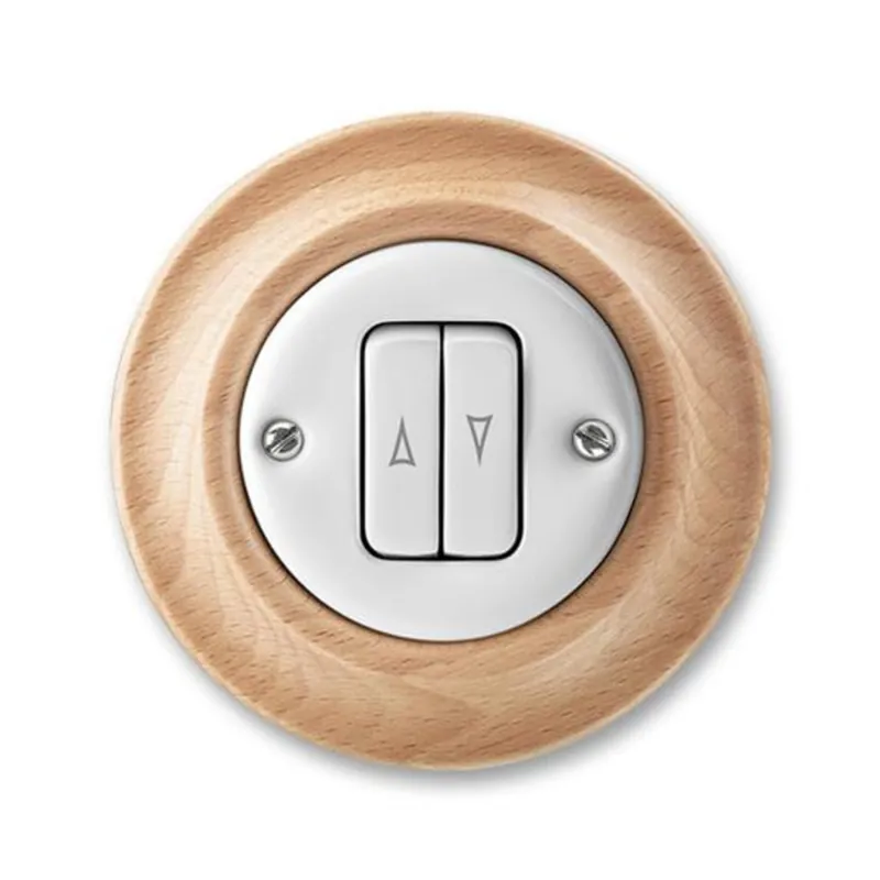 ABB 3559K-C88345 50, DECENTO Ovládač žaluziový; bílá-porc./přírodní buk Top Prodej