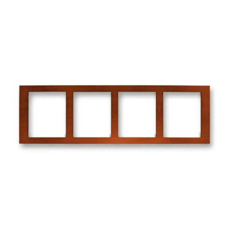 ABB 3901F-A50140 53J, TIME Rámeček čtyřnásobný, vod.; mahagon Celosvětová Doprava