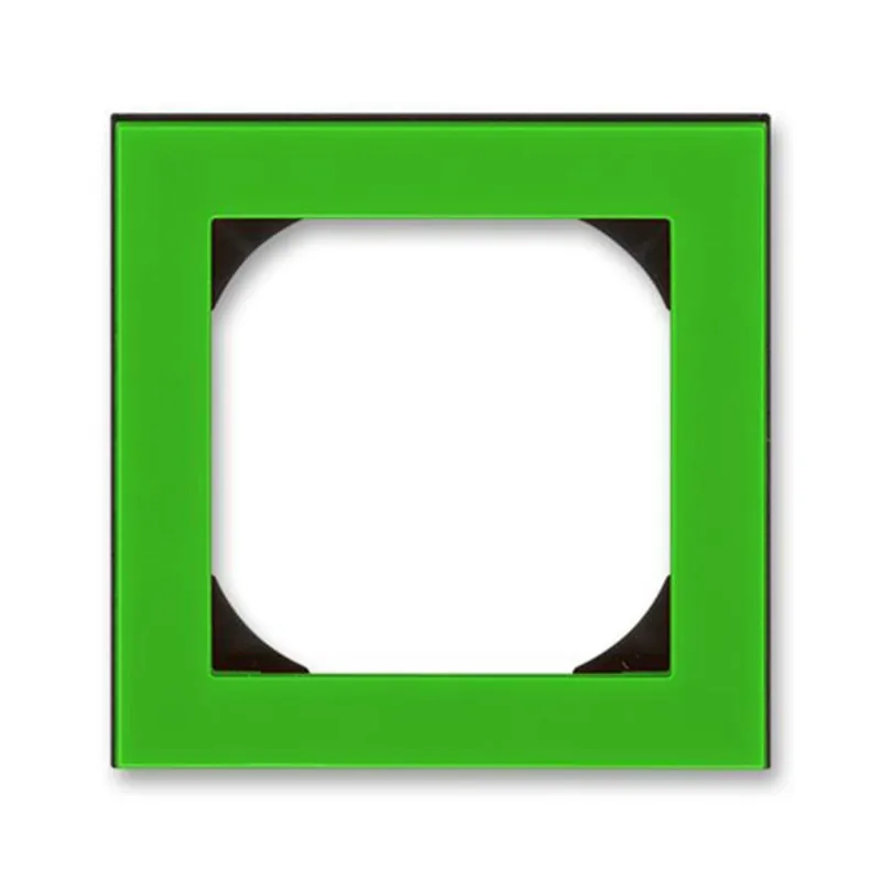 Profesionální ABB 3901H-A05510 67, LEVIT Rámeček jednonásobný s otvorem 55x55; zelená/kouř. černá