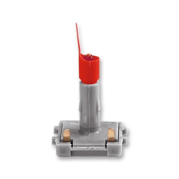 Trendový ABB 3916-05445 LED orientační 0,5 mA, červené světlo (červený límec, červená tečka)