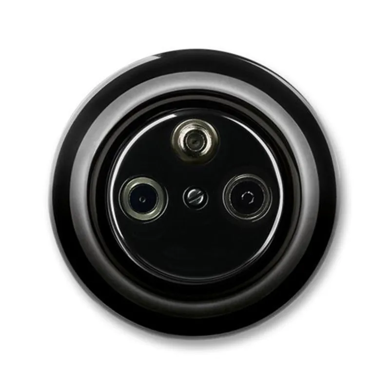 ABB 5011K-C00403 N, DECENTO Zásuvka TV+R+SAT, koncová; černá-porcelán Novinka