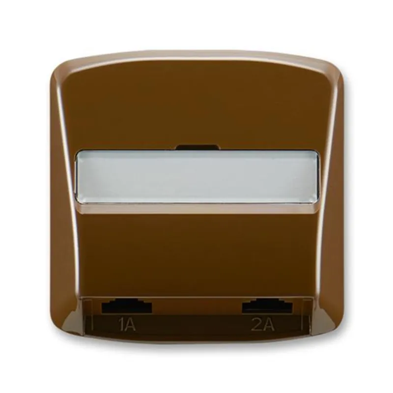 ABB 5013A-A00215 H, TANGO Kryt zásuvky telefonní, dvojnásobné; hnědá Ověřený