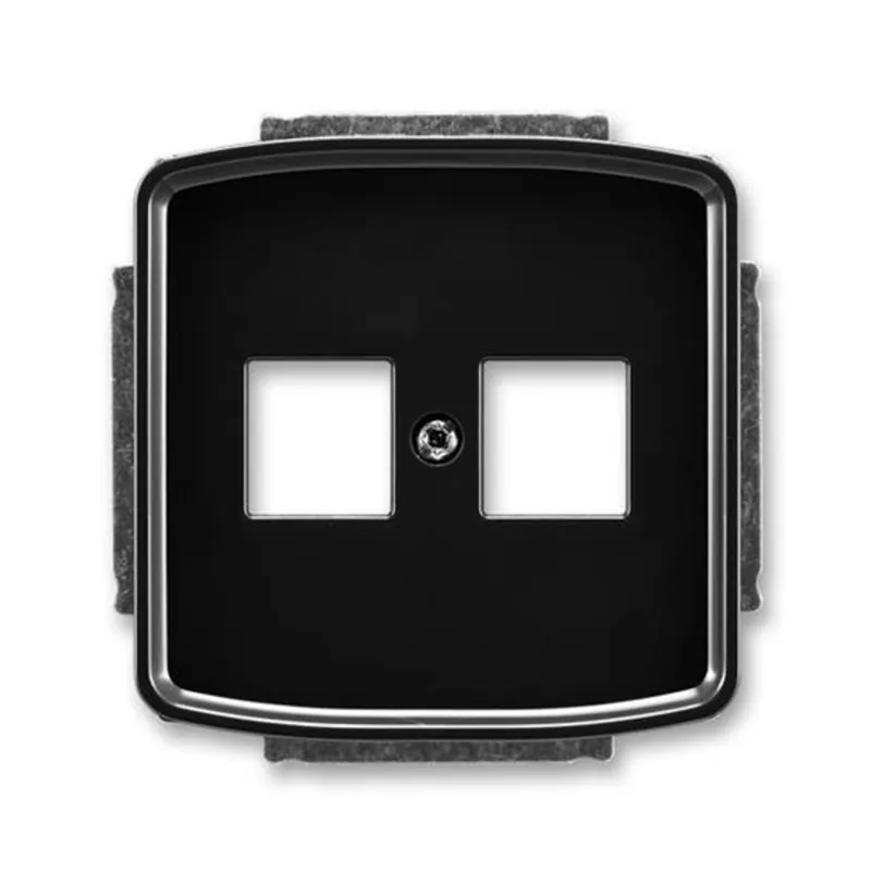 ABB 5014A-A02018 N, TANGO Kryt zásuvky komun. př. (2x); černá Akční Nabídka