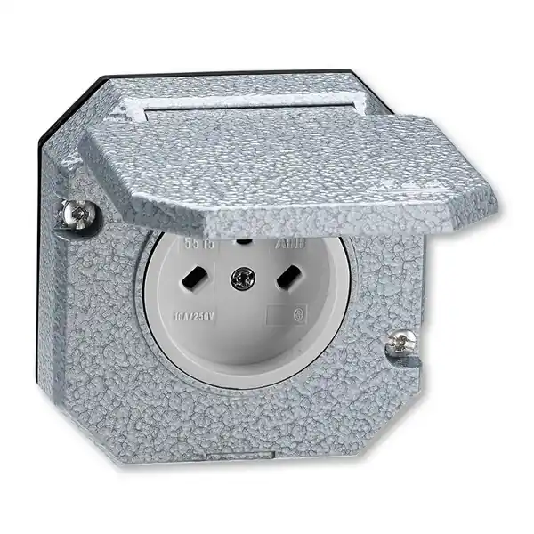 ABB 5515N-C05763 Zásuvka technická venkovní, vestavná, Al, C2, IP55; šedá Tovární Cena