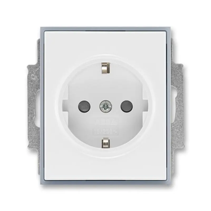 ABB 5518E-A03459 04 Zásuvka jednonásobná s ochr. kontakty (podle DIN),bílá/ledová Expresní Doručení