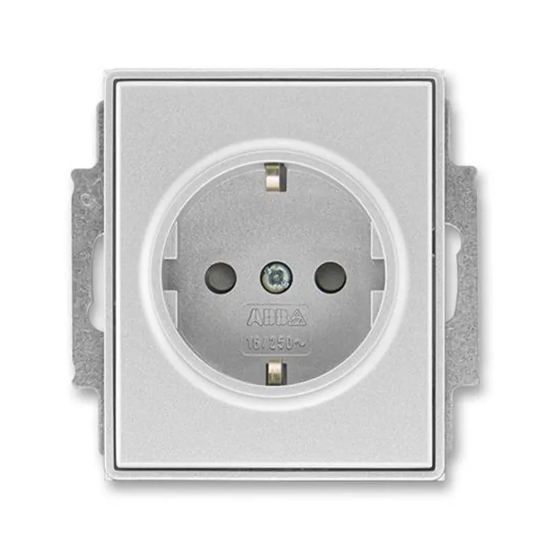 Originální ABB 5518E-A03459 08 Zásuvka jednonásobná s ochr. kontakty (podle DIN),titanová