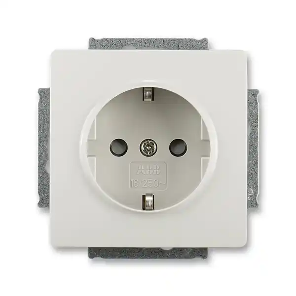 Prémiový ABB 5518G-A03459 S1 Zásuvka jednonásobná s ochr. kontakty (podle DIN),světle šedá
