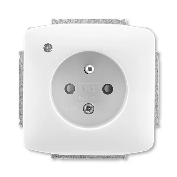 Nízká Cena ABB 5588A-A2359B Zásuvka s clonkami, se signalizací provozního stavu ,bílá