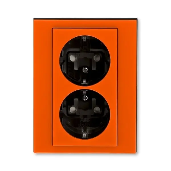 ABB 5522H-C03457 66 Zásuvka dvojnásobná s ochr.kontakty (podle DIN),oranžová Must-Have