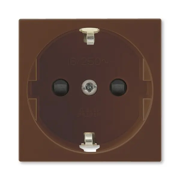 ABB 5525N-C03357 H Zásuvka 45x45 s ochrannými kontakty (podle DIN),hnědá (RAL 8014) Cenový Hit
