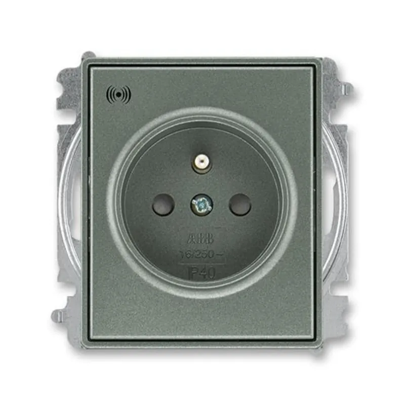 Objednat Nyní ABB 5589E-A02357 34, TIME Zásuvka s přepěťovou ochranou, s ak.sig.; antracitová