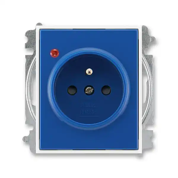 Novinka ABB 5599E-A02357 14, ELEMENT Zásuvka jednonásobná, s př.ochr., bezšroub.; modrá/bílá