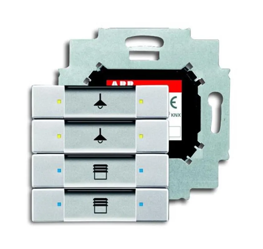 ABB 2CKA006117A0223, KNX Prvek ovládací 4nás.; AL stříbrná; 6127/01-83-500 Víkendová Akce