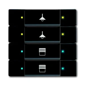 ABB 2CKA006117A0243, KNX Prvek ovládací 4- / 8nás.; mechová černá; 6127/02-885-500 Nízká Cena