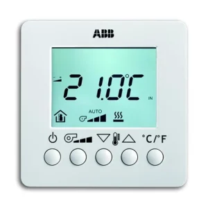 ABB 2CKA006138A0003, KNX Prostorový termostat pro fan-coil; studio bílá; 6138/11-84-500 Hromadná Objednávka