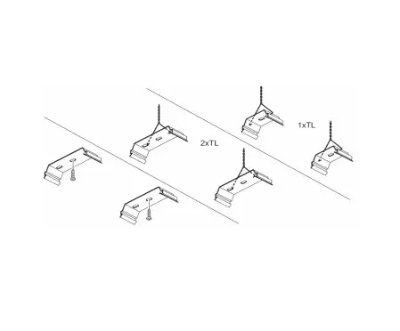 Tovární Cena PHILIPS Náhradní montážní třmeny TCW060 METAL MOUNTING CLIP TLD 1-LAMP *8727900150094