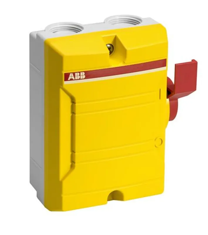 ABB ELSYNN Odpínač centrální trojpólový, typ BWS 316Y TPN žlutá-červená *2CMA142423R1000 Výprodej