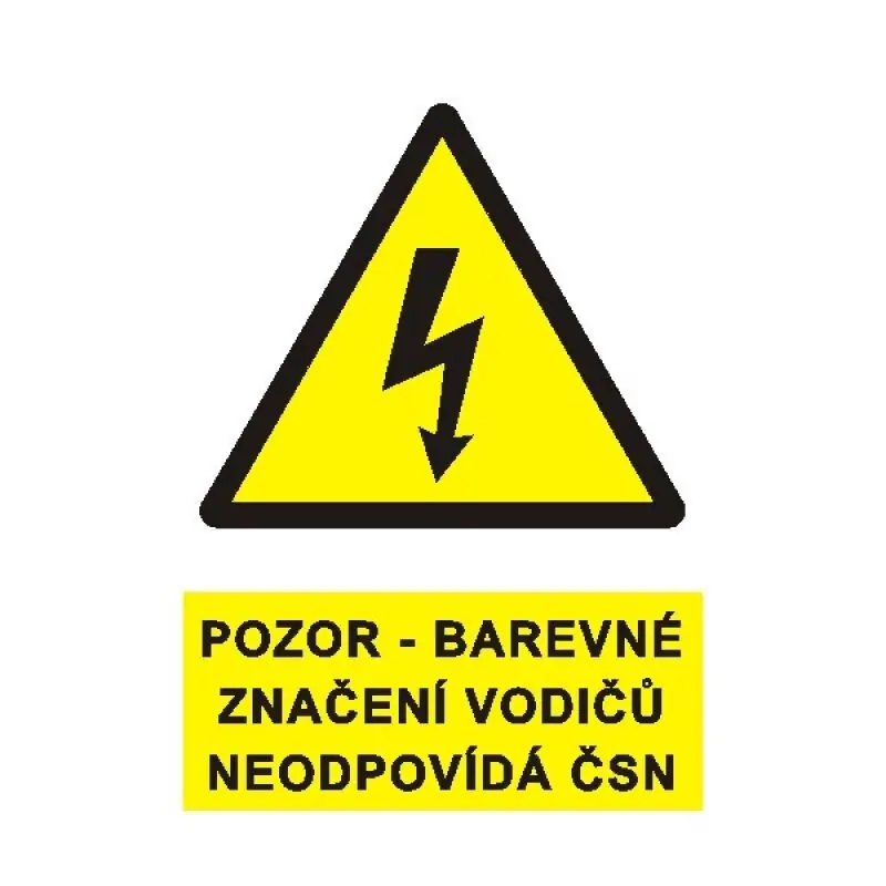 STRO.M 1999s-01-01 Pozor barevné značení vodičů neodpovídá ČSN A8 (samolepka) Poslední Šance