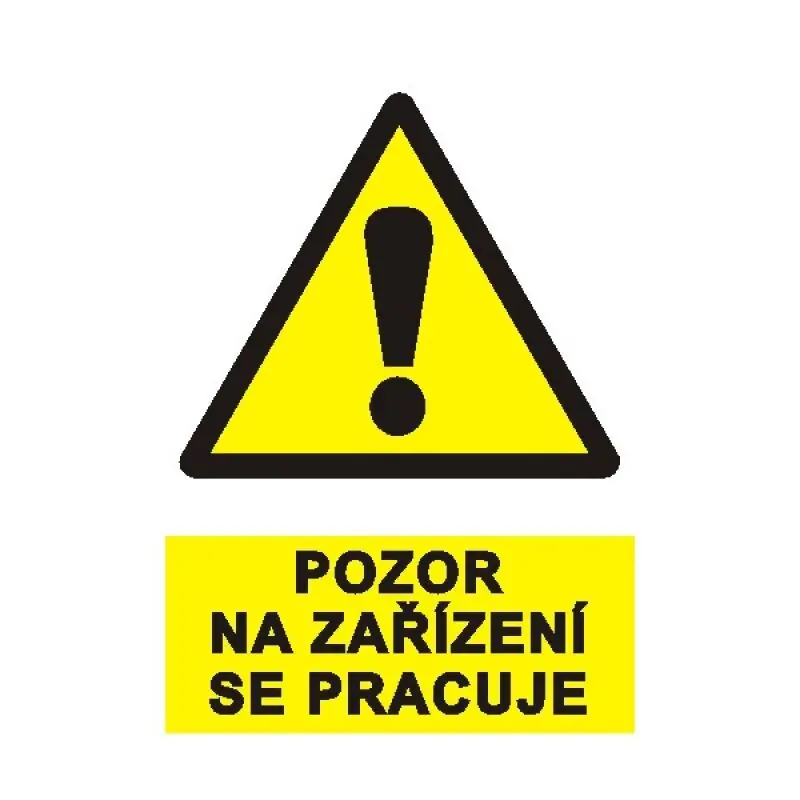 STRO.M 1931-03-02 Pozor na zařízení se pracuje A4 (plast) Cenový Hit
