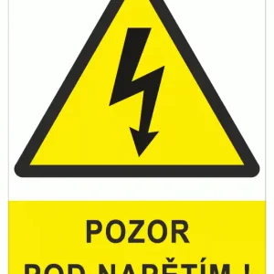 STRO.M 0121-01-06 Pozor pod napětím ! A4 (plast) Víkendová Akce