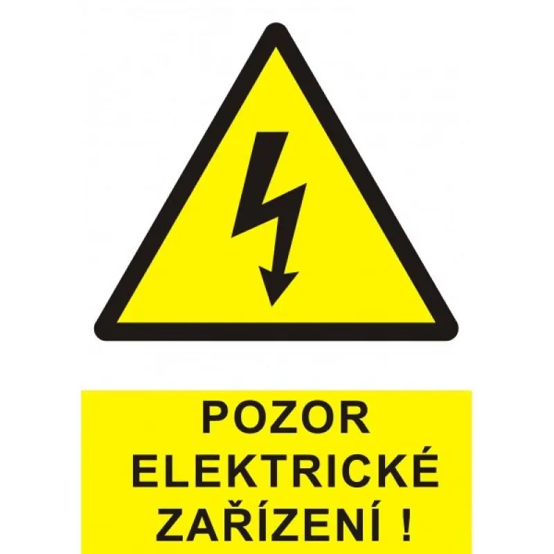 Pouze Dnes STRO.M 0101-01-06 Pozor elektrické zařízení! A5 (samolepka)
