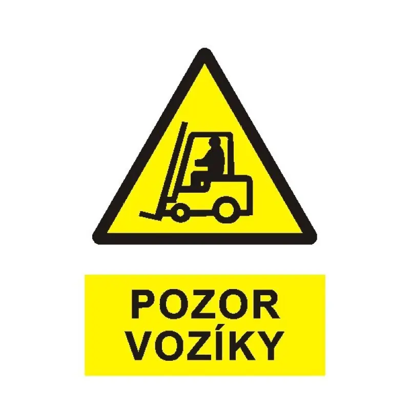 Doprava Zdarma STRO.M 1199d-03-02 Pozor vozíky A4 (plast)