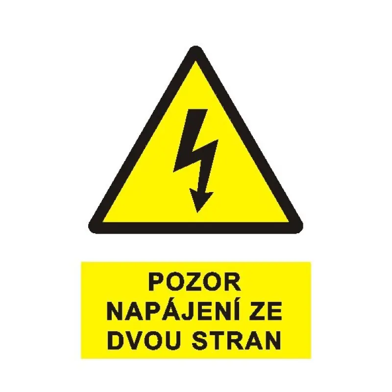 Nejlepší Volba STRO.M 0199a-01-01 Pozor napájení ze dvou stran A8 (samolepka)