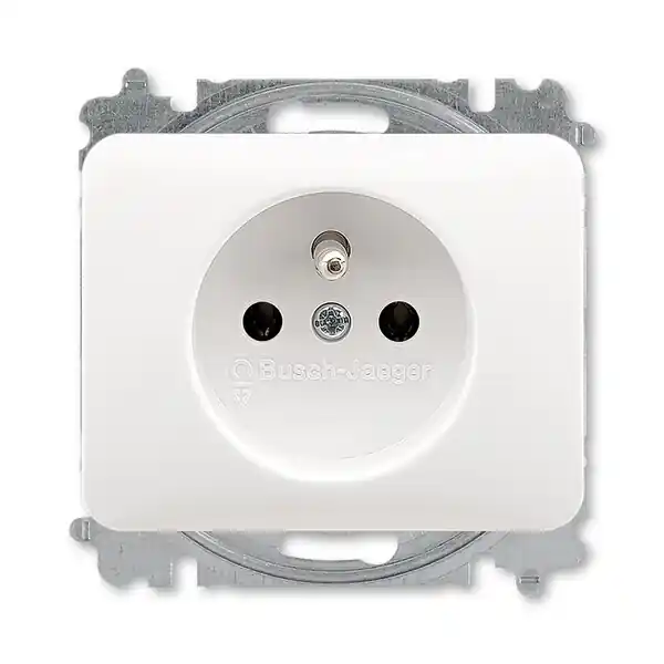 Záruka V Ceně ABB 5519B-A0234724G, ALPHA Zásuvka jednonásobná, bez clonek, bezšroub.; alabastrová