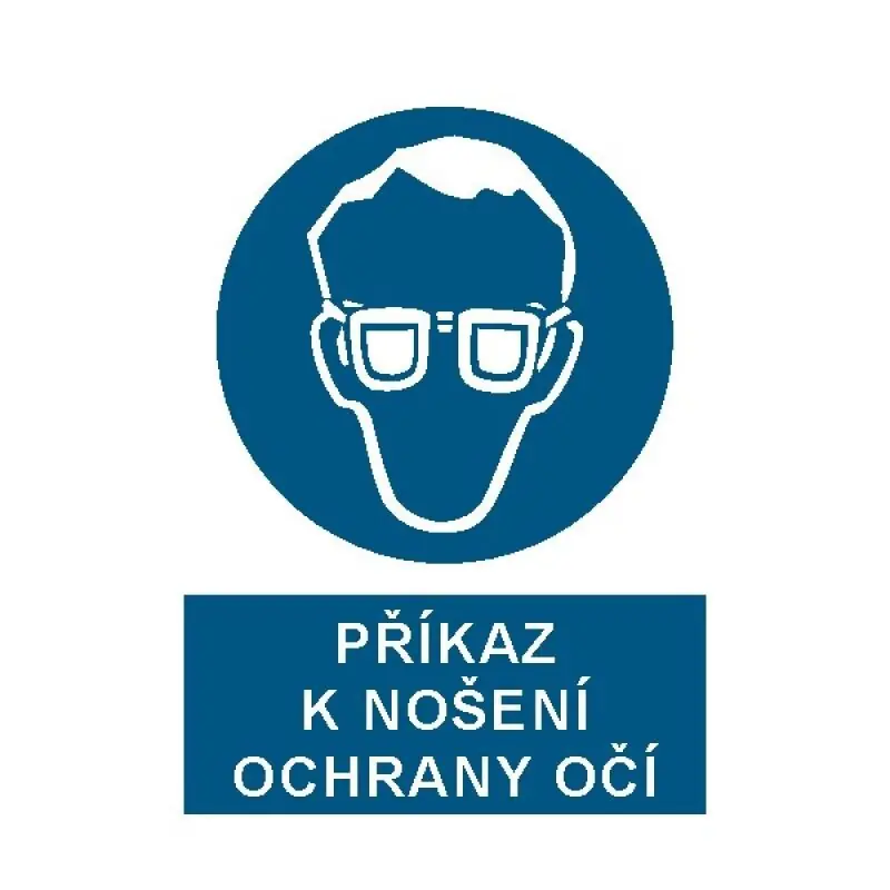 STRO.M 2403e-05-02 Příkaz k nošení ochrany očí! A4 (plast) Levný