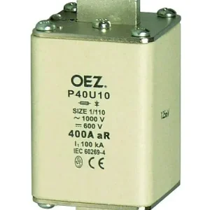 OEZ P40U10 400A aR Pojistková vložka pro jištění polovodičů *OEZ:06561 Ruční Výroba