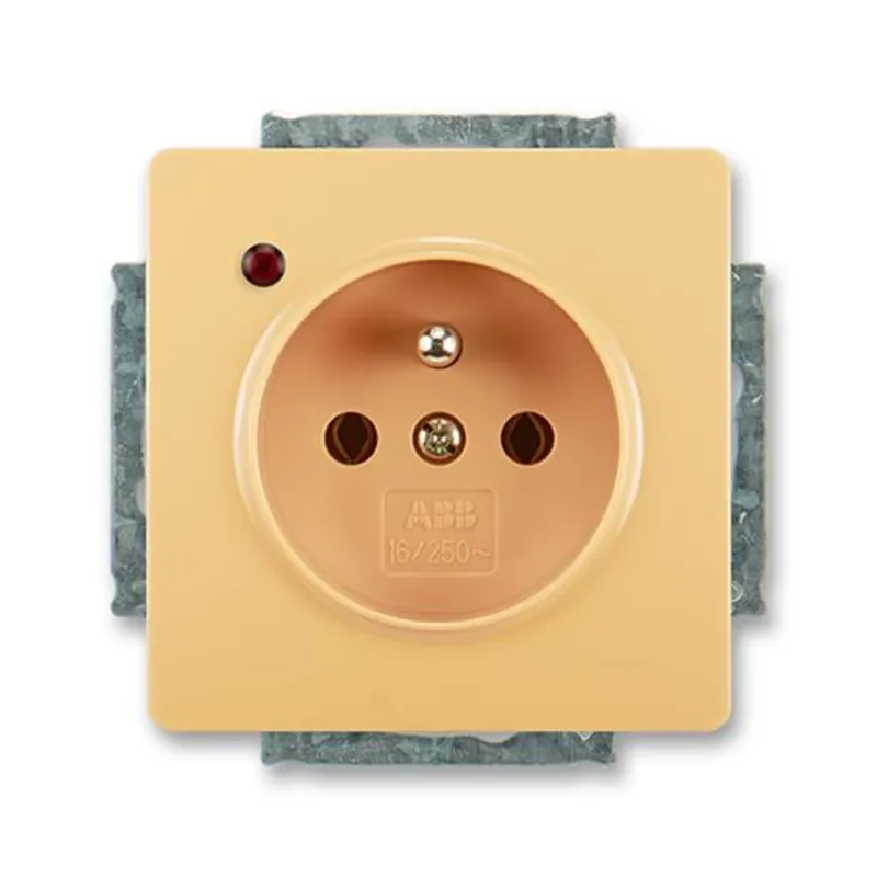 ABB 5598G-A02349 D1, SWING Zásuvka jednonásobná, s př.ochr.; béžová Trendový