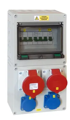 SPELSBERG ek112bM8 Zásuvková kombinace EK 102M8 PS 1x 400V 32A/5p + 1x 400V 16A/5p + 2x 230V bez chrániče Ihned K Objednání