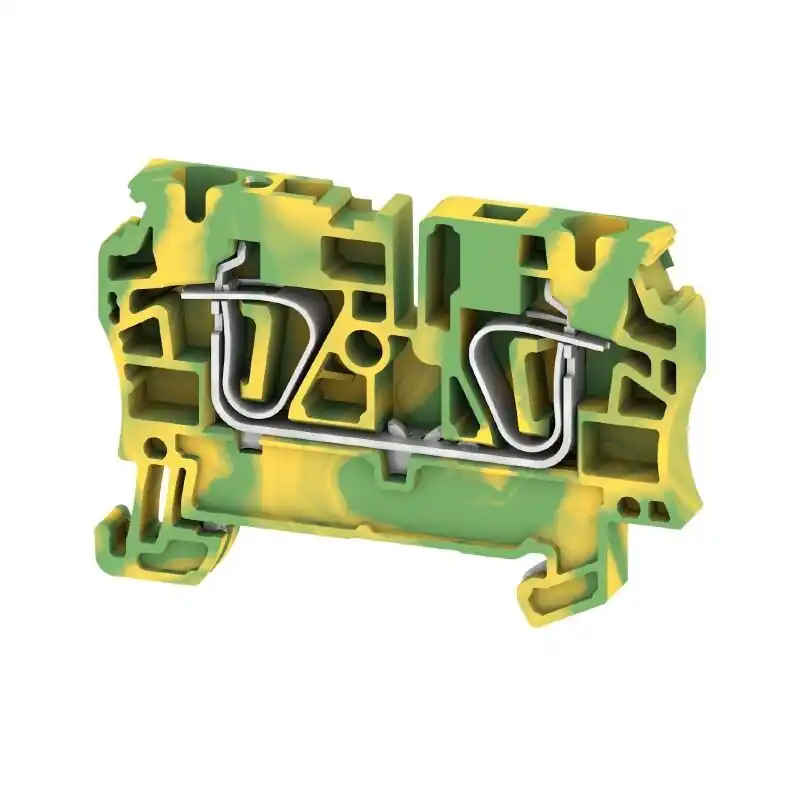 Výprodej WEIDMÜLLER 1632080000 ZPE 4 Řadová svorka, bezšroubová, s kotevní svorkou, 4 mm2, 480 A, zelená / žlutá