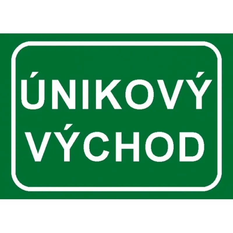 STRO.M 7810b-09-01 Únikový východ - text bez symbolu A6 (samolepka) Nejlepší Volba