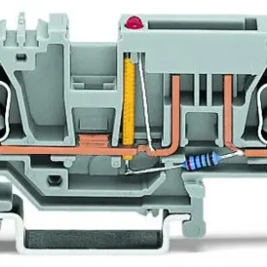 Expresní Doručení WAGO 282-698/281-429 Svorka řadová  6mm2 pro použití s autopojistkou a LED šedá