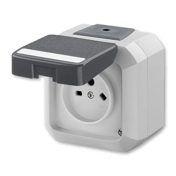 Značkový ABB 5515N-C05525 S Zásuvka technická venkovní, plast, K, IP54 ,šedá