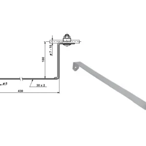TREMIS VN2172 / PV 11c N ( nerez ) podpěra vedení pod tašky Vysoce Kvalitní